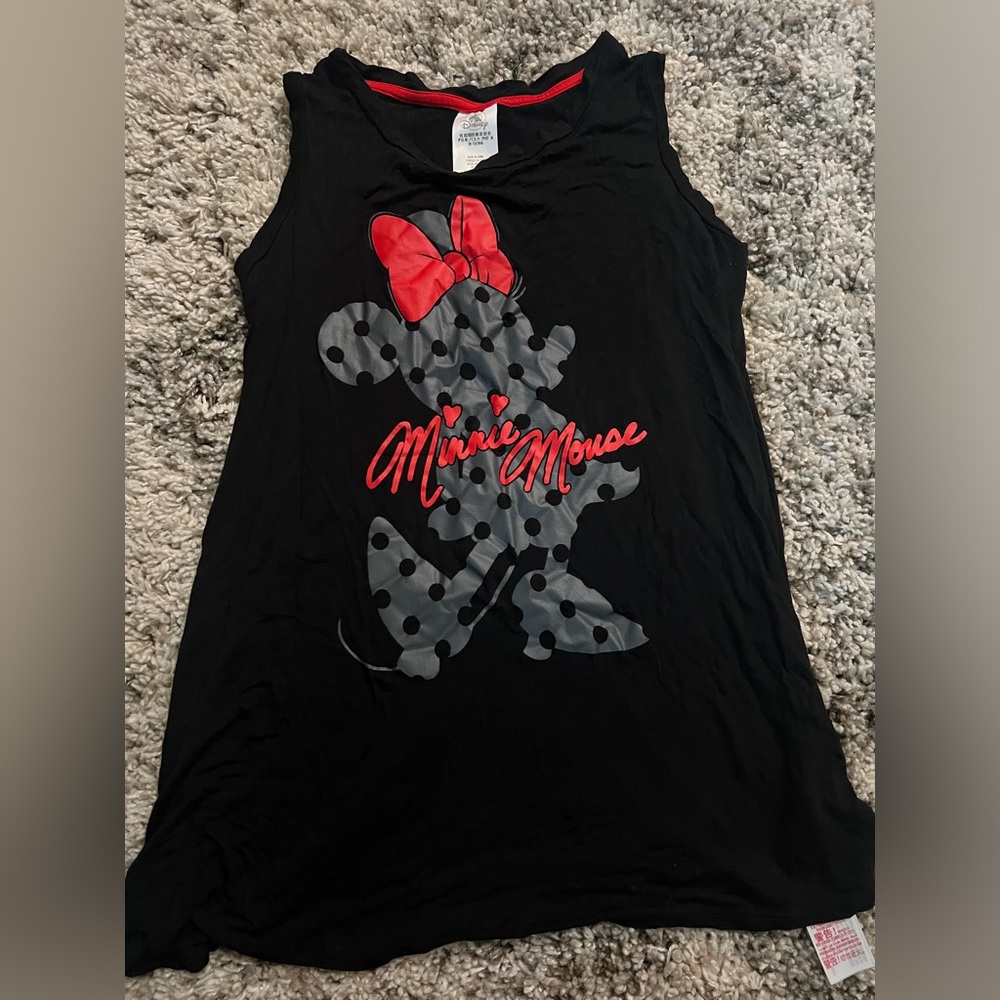 Women’s Disney Minnie Mouse Black Open Back Tank Top - Size XS